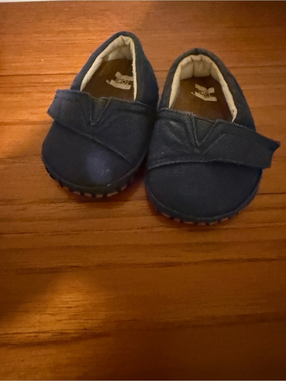 Toms Blue Slip-On Canvas Shoes baby